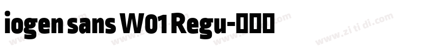 iogen sans W01 Regu字体转换